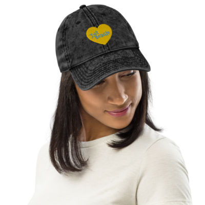 Just Beachie Adult Hat with Yellow Heart